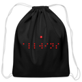 Cotton Drawstring Bag - black