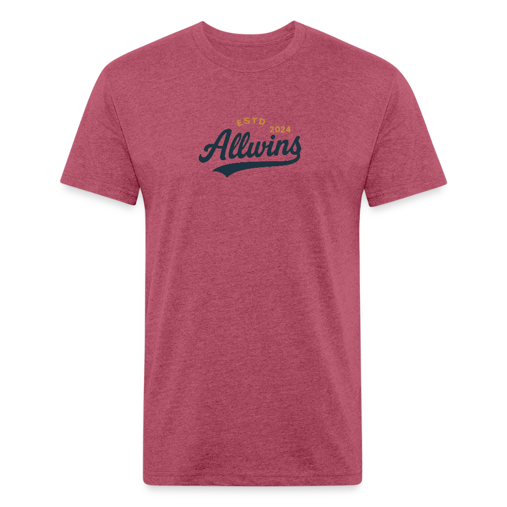 Fitted Cotton/Poly T-Shirt by Next Level - heather burgundy