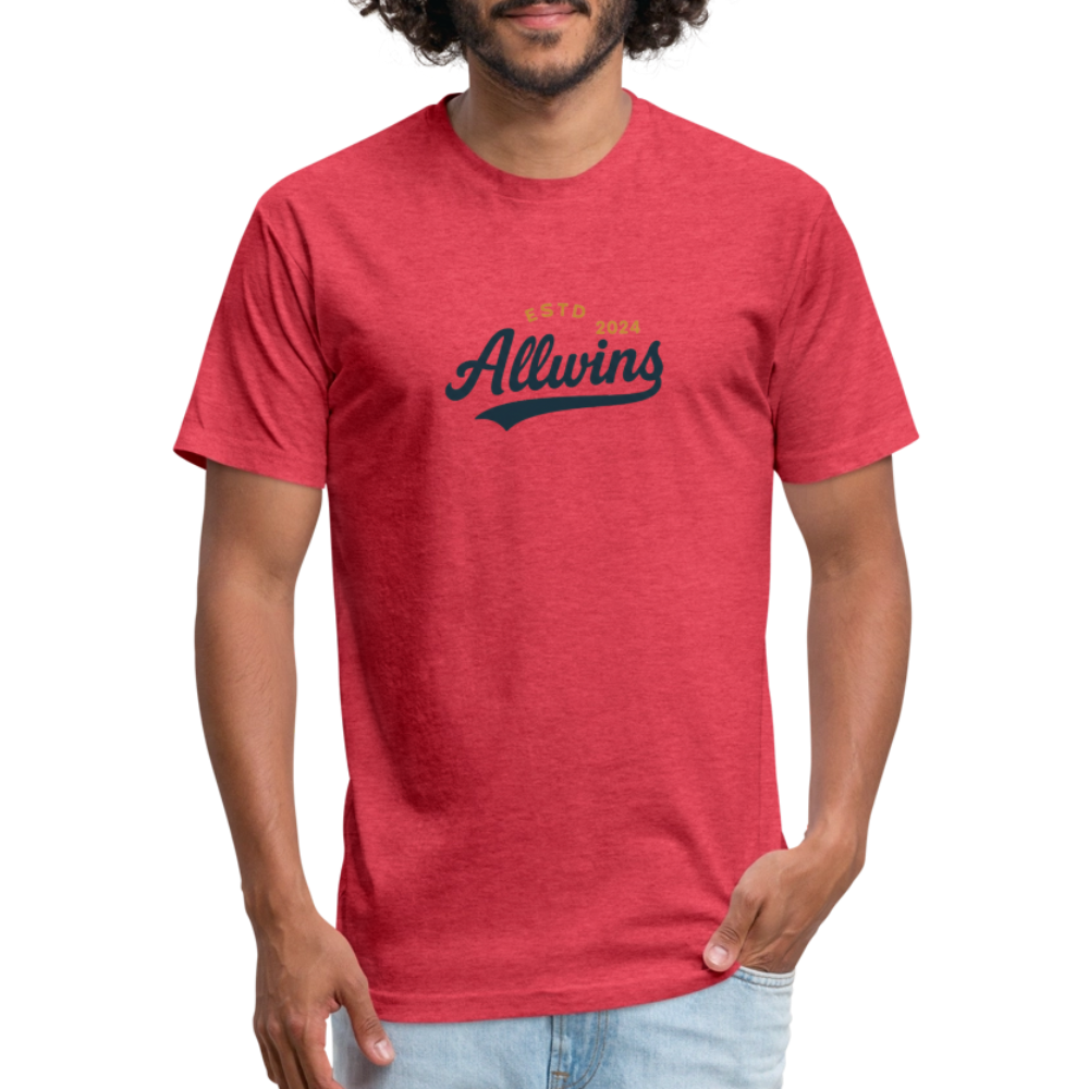 Fitted Cotton/Poly T-Shirt by Next Level - heather red