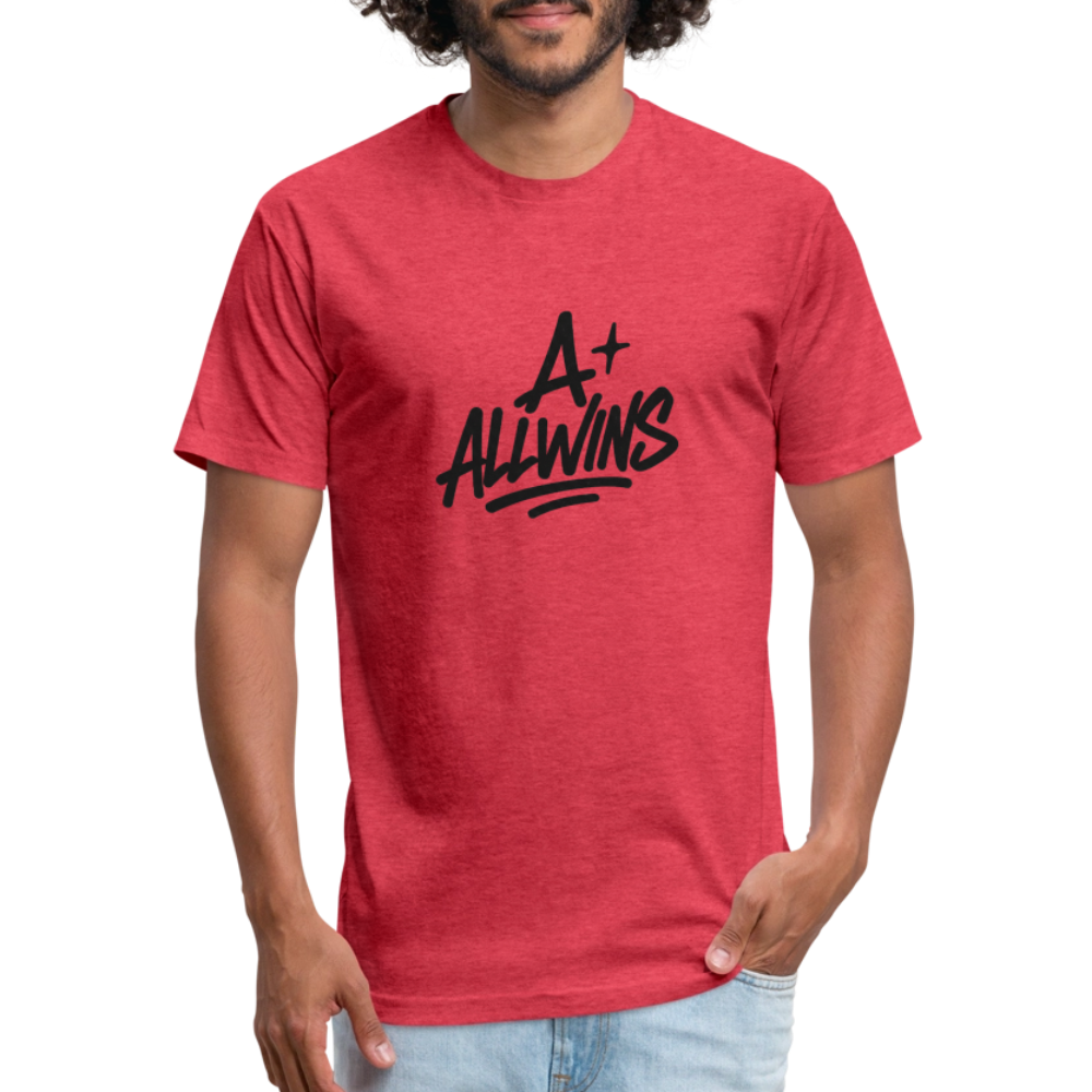 Fitted Cotton/Poly T-Shirt by Next Level - heather red