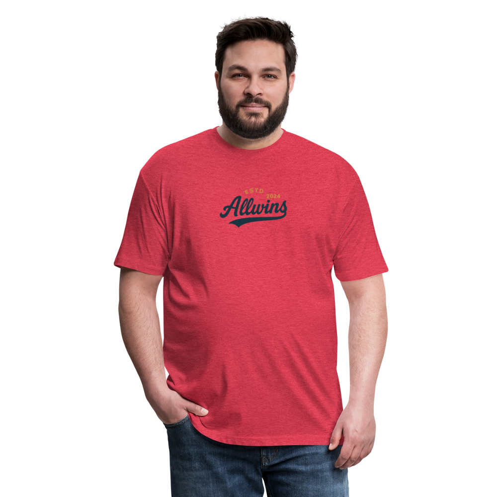 Fitted Cotton/Poly T-Shirt by Next Level - heather red