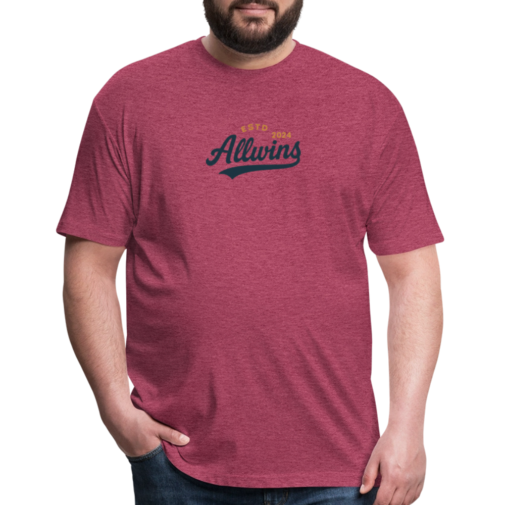 Fitted Cotton/Poly T-Shirt by Next Level - heather burgundy
