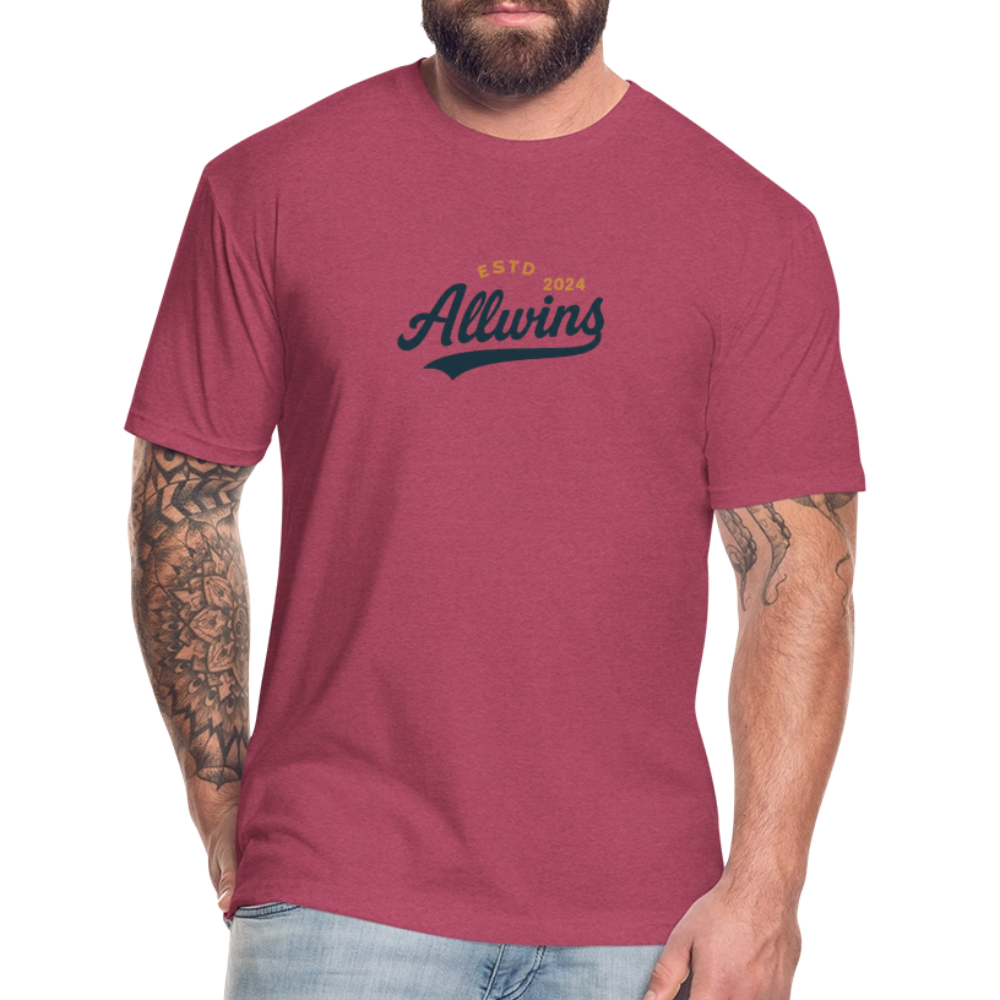 Fitted Cotton/Poly T-Shirt by Next Level - heather burgundy