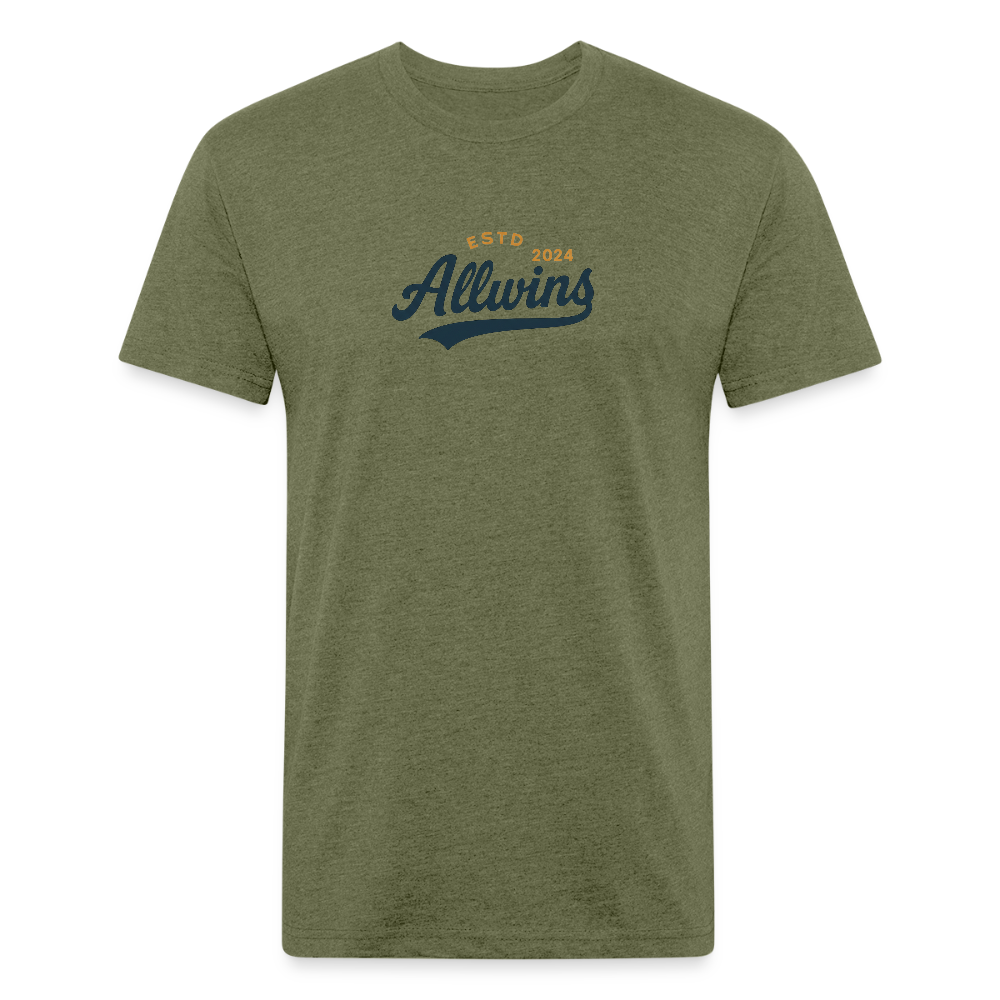 Fitted Cotton/Poly T-Shirt by Next Level - heather military green