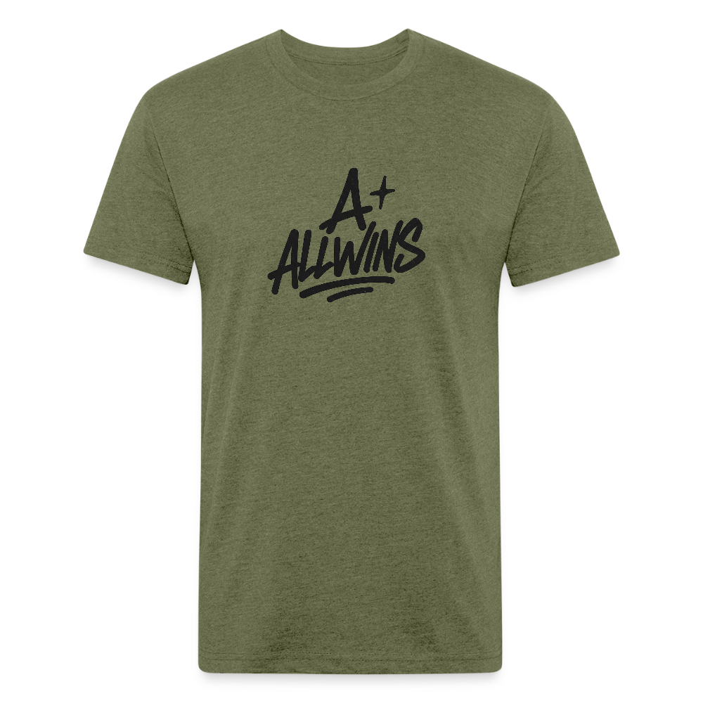 Fitted Cotton/Poly T-Shirt by Next Level - heather military green