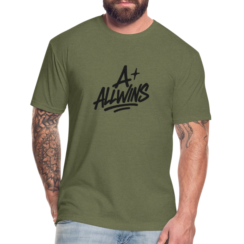 Fitted Cotton/Poly T-Shirt by Next Level - heather military green