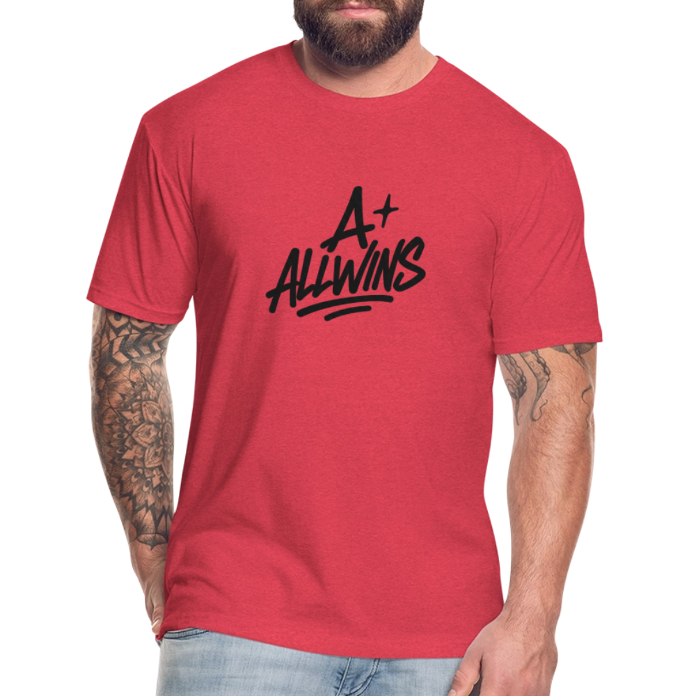 Fitted Cotton/Poly T-Shirt by Next Level - heather red