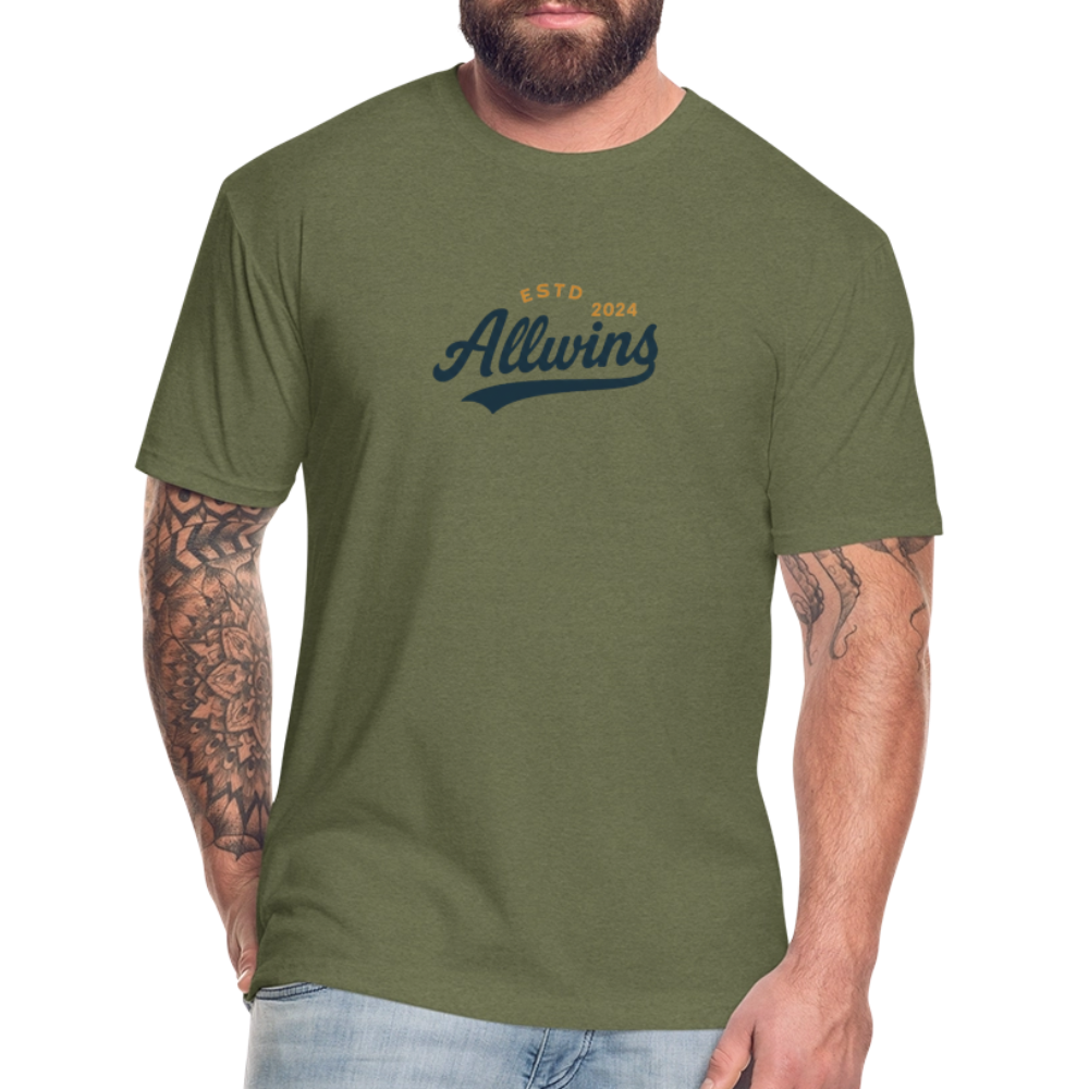 Fitted Cotton/Poly T-Shirt by Next Level - heather military green