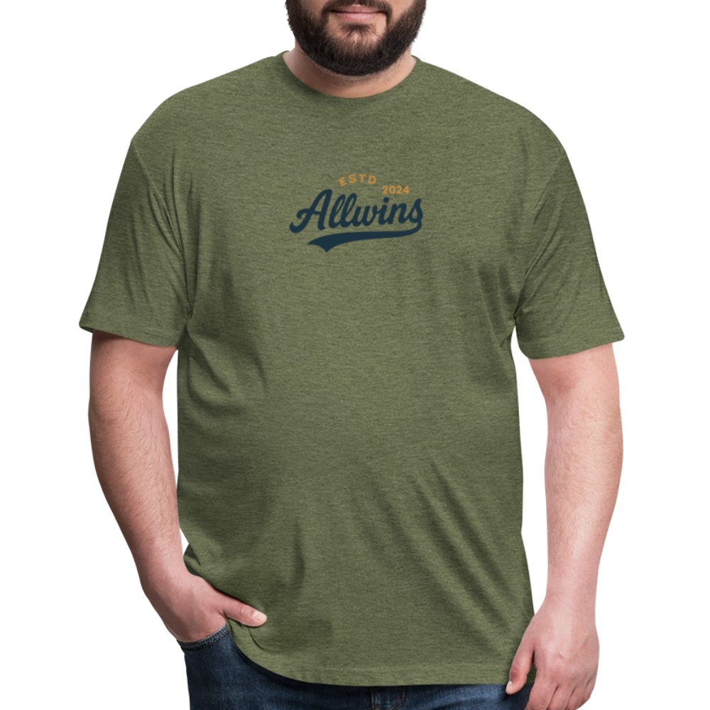 Fitted Cotton/Poly T-Shirt by Next Level - heather military green
