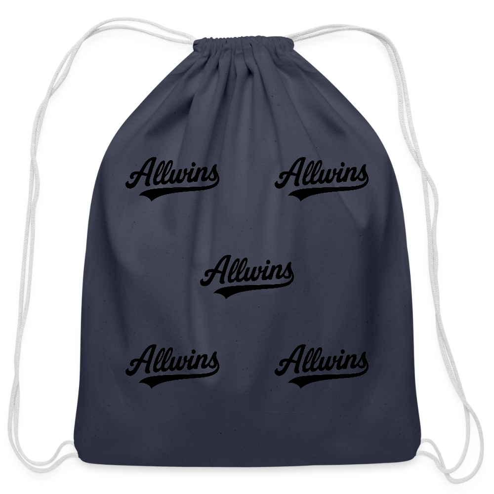 Cotton Drawstring Bag - navy