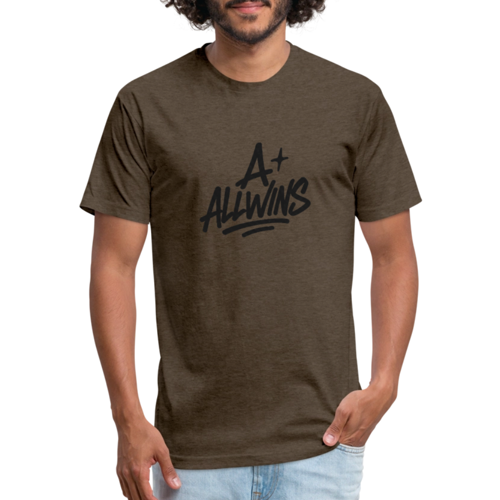 Fitted Cotton/Poly T-Shirt by Next Level - heather espresso