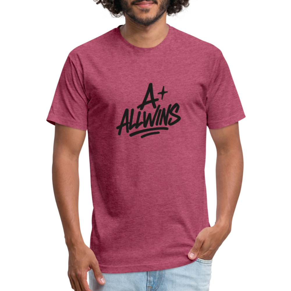 Fitted Cotton/Poly T-Shirt by Next Level - heather burgundy