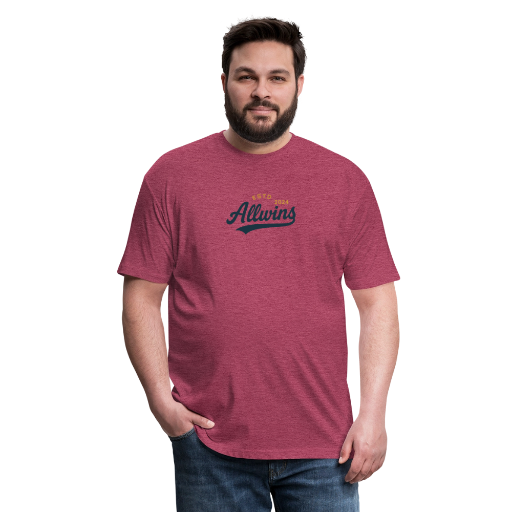 Fitted Cotton/Poly T-Shirt by Next Level - heather burgundy