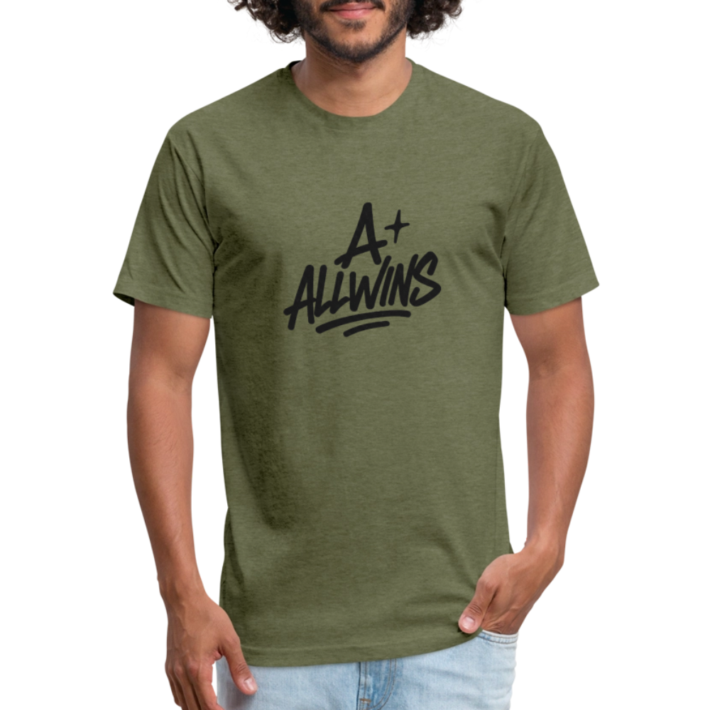 Fitted Cotton/Poly T-Shirt by Next Level - heather military green